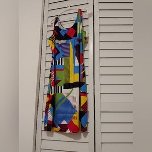 HaN Geo Print Multicolor Tank Dress Size XXL